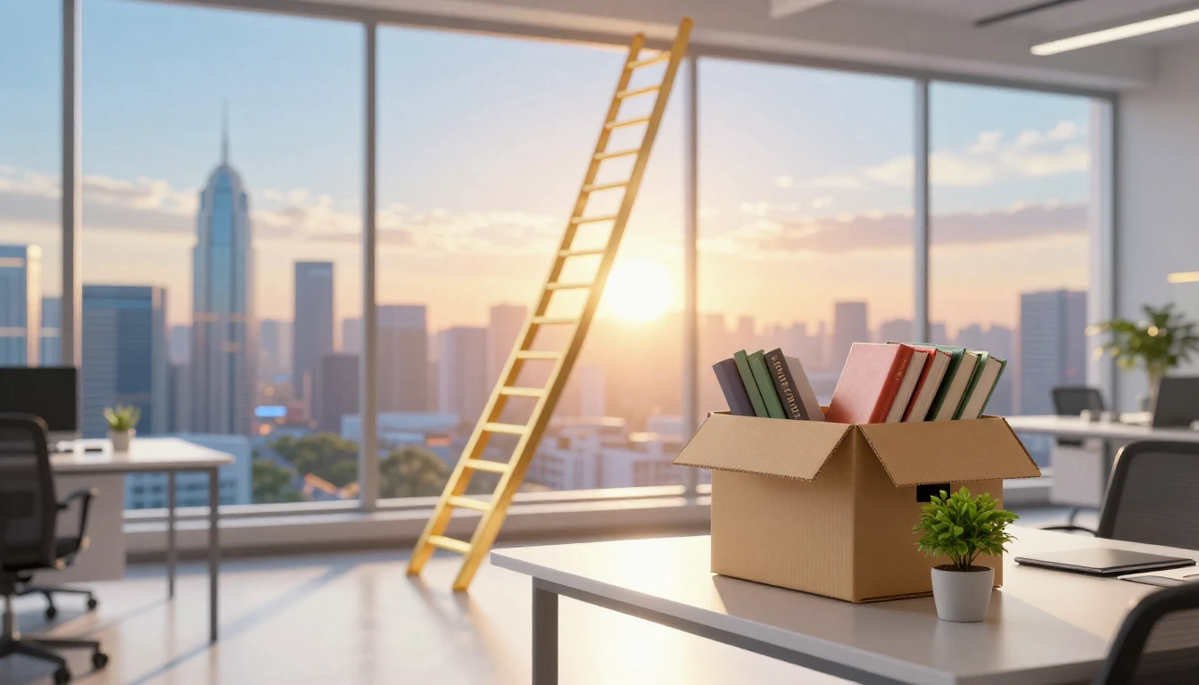 A conceptual and symbolic illustration of career growth and ...