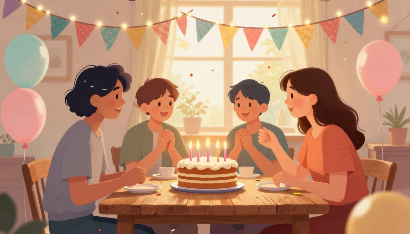 A warm and festive illustration symbolizing friendship and c...