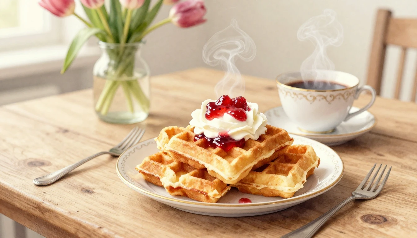 A warm and inviting watercolor painting of a rustic wooden t...