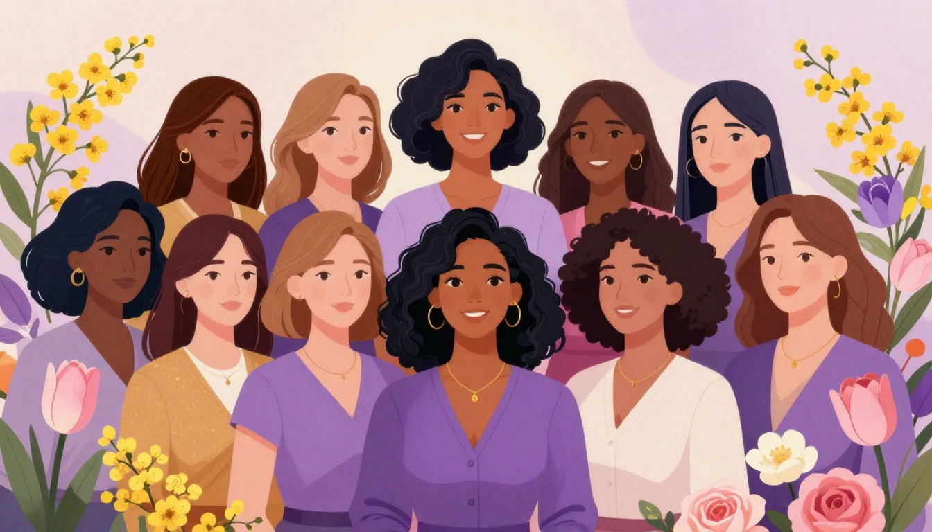 A vibrant and empowering illustration celebrating Internatio...