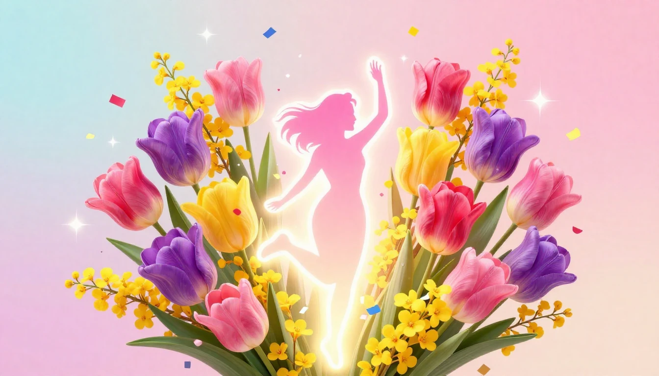 A vibrant and celebratory composition for International Wome...