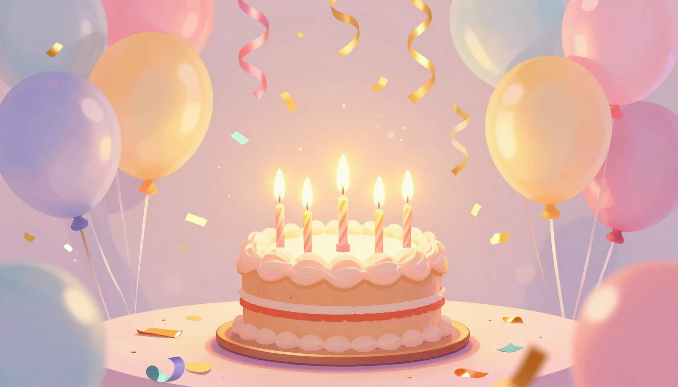 A vibrant and festive digital art illustration celebrating a...