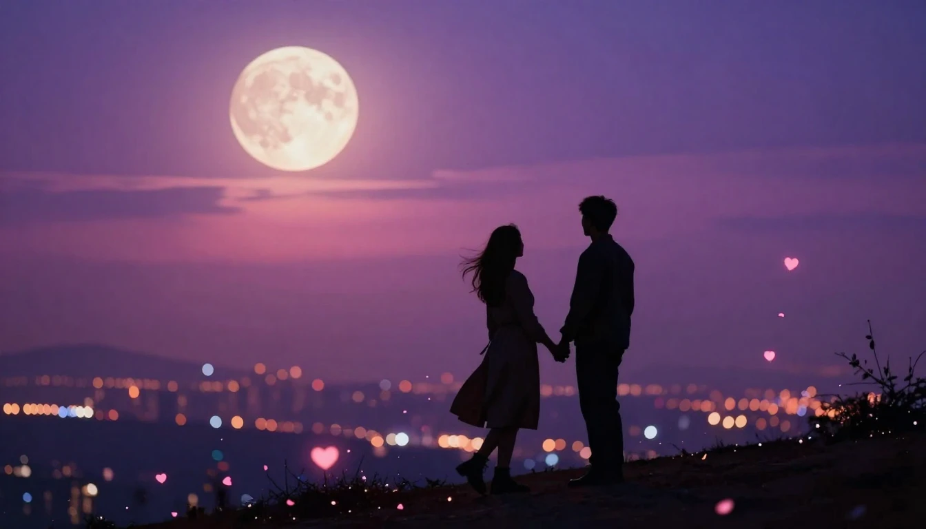 A romantic and dreamy scene representing eternal love for Va...