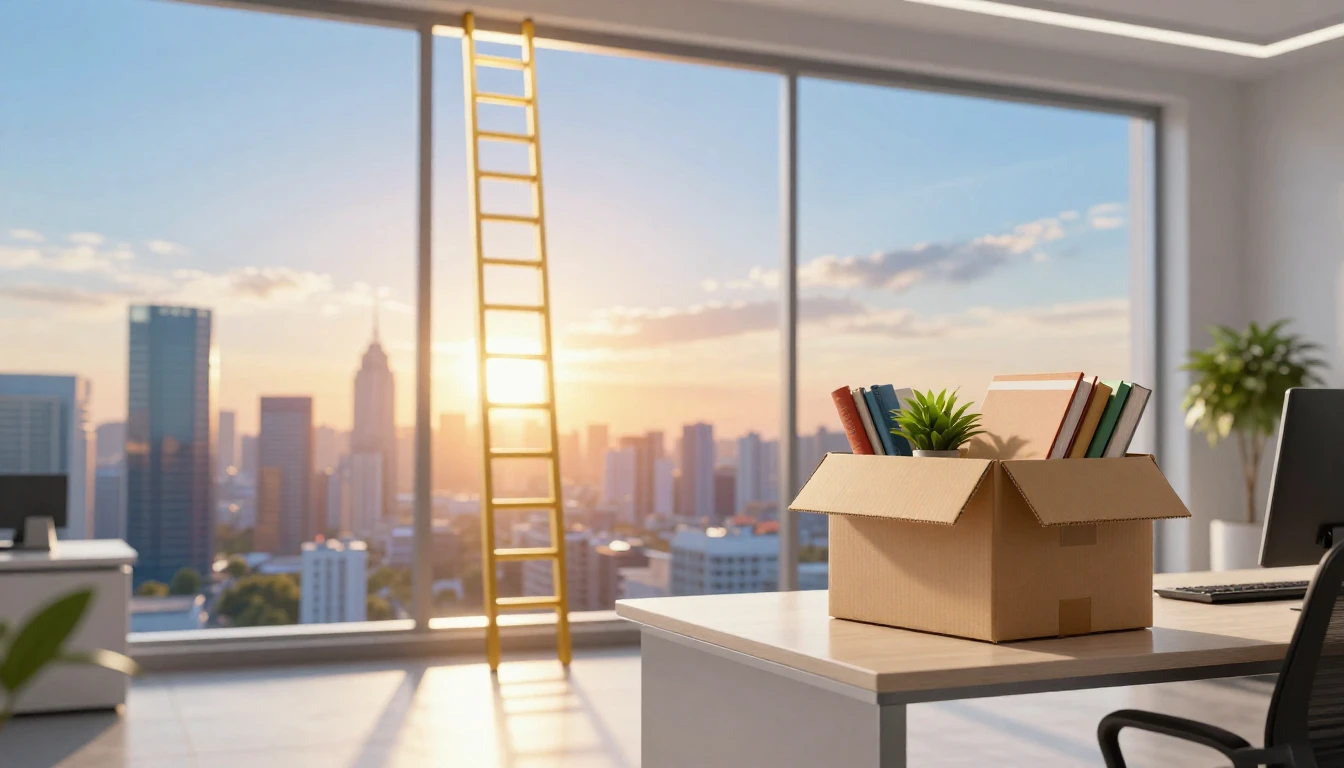 A conceptual and symbolic illustration of career growth and ...