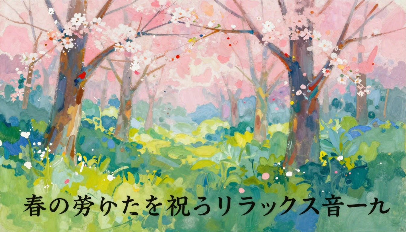 Album cover art for instrumental music about 春の訪れを祝うリラックス音楽,...