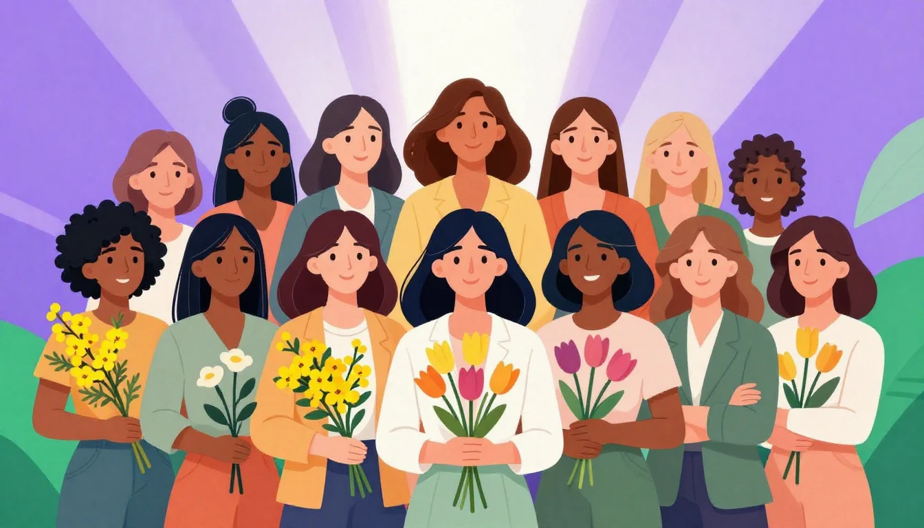 A vibrant and empowering illustration for International Wome...