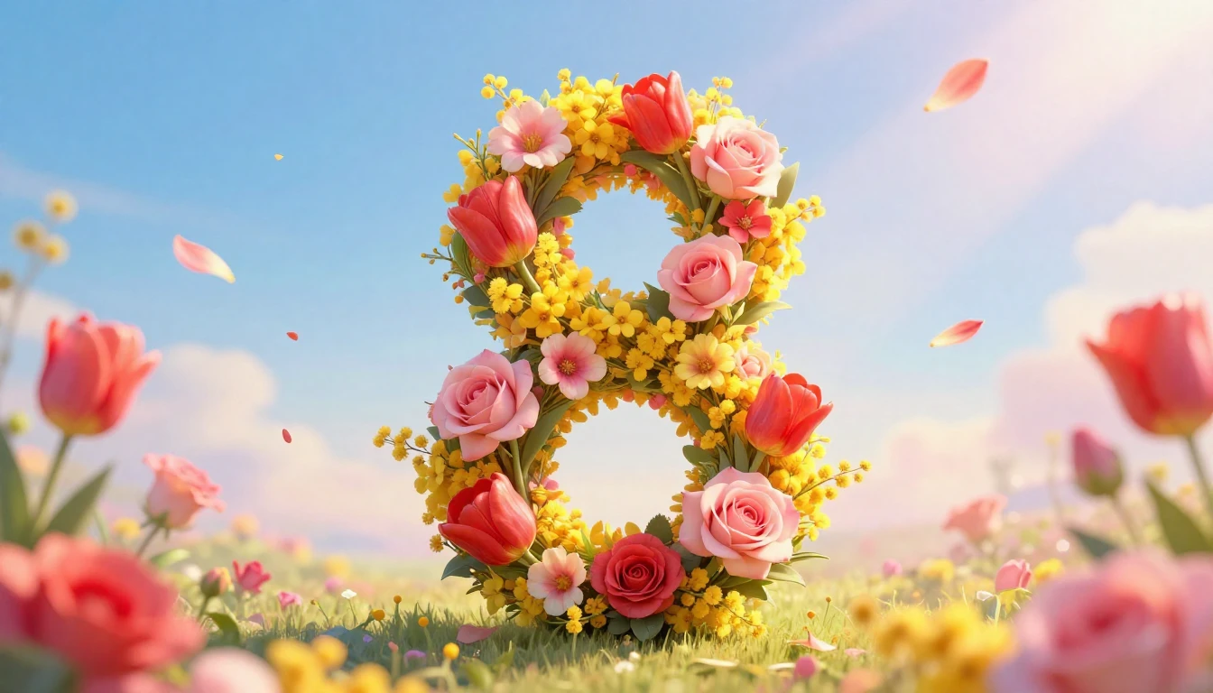 A vibrant and festive digital art illustration celebrating I...