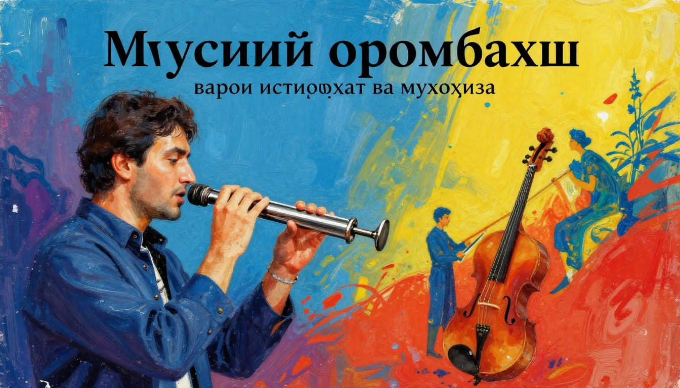 Album cover art for instrumental music about Мусиқии оромбах...
