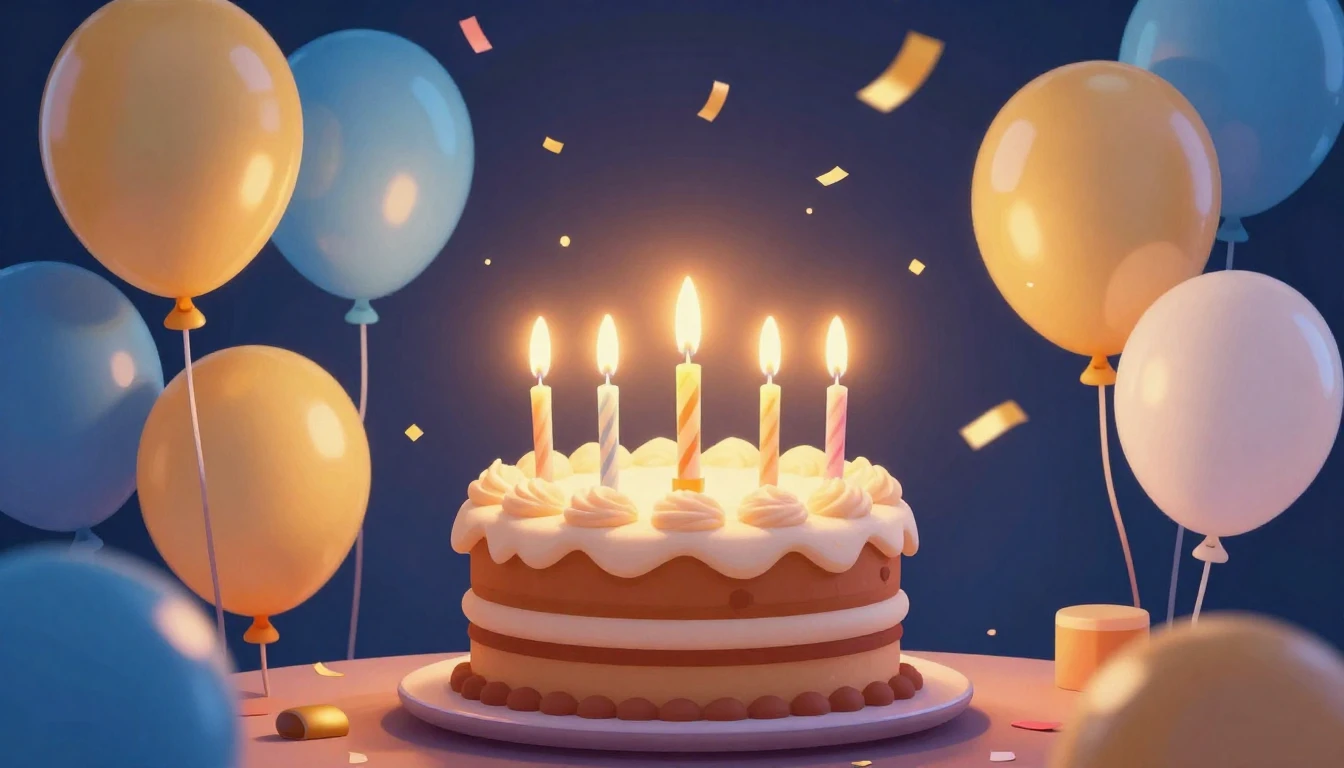 A vibrant and festive digital art illustration celebrating a...