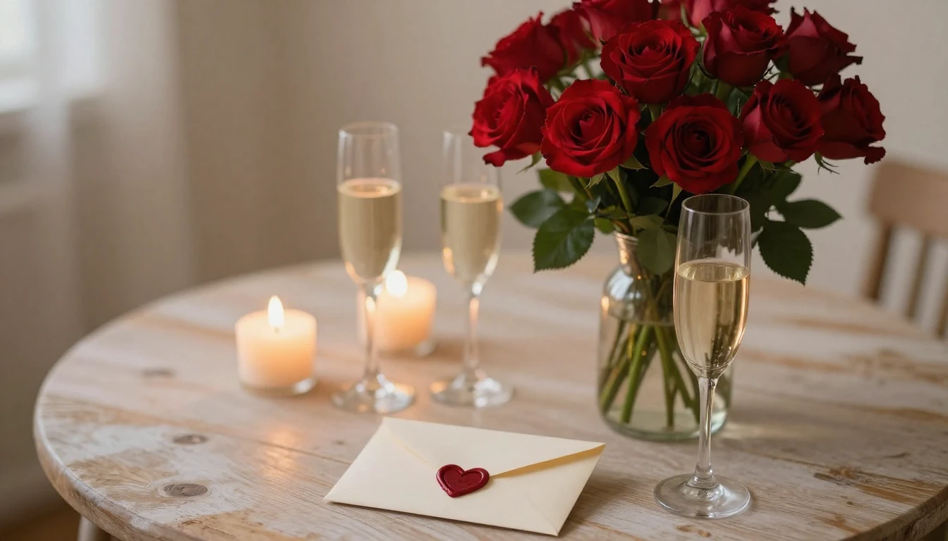 A romantic and intimate still life composition suitable for ...