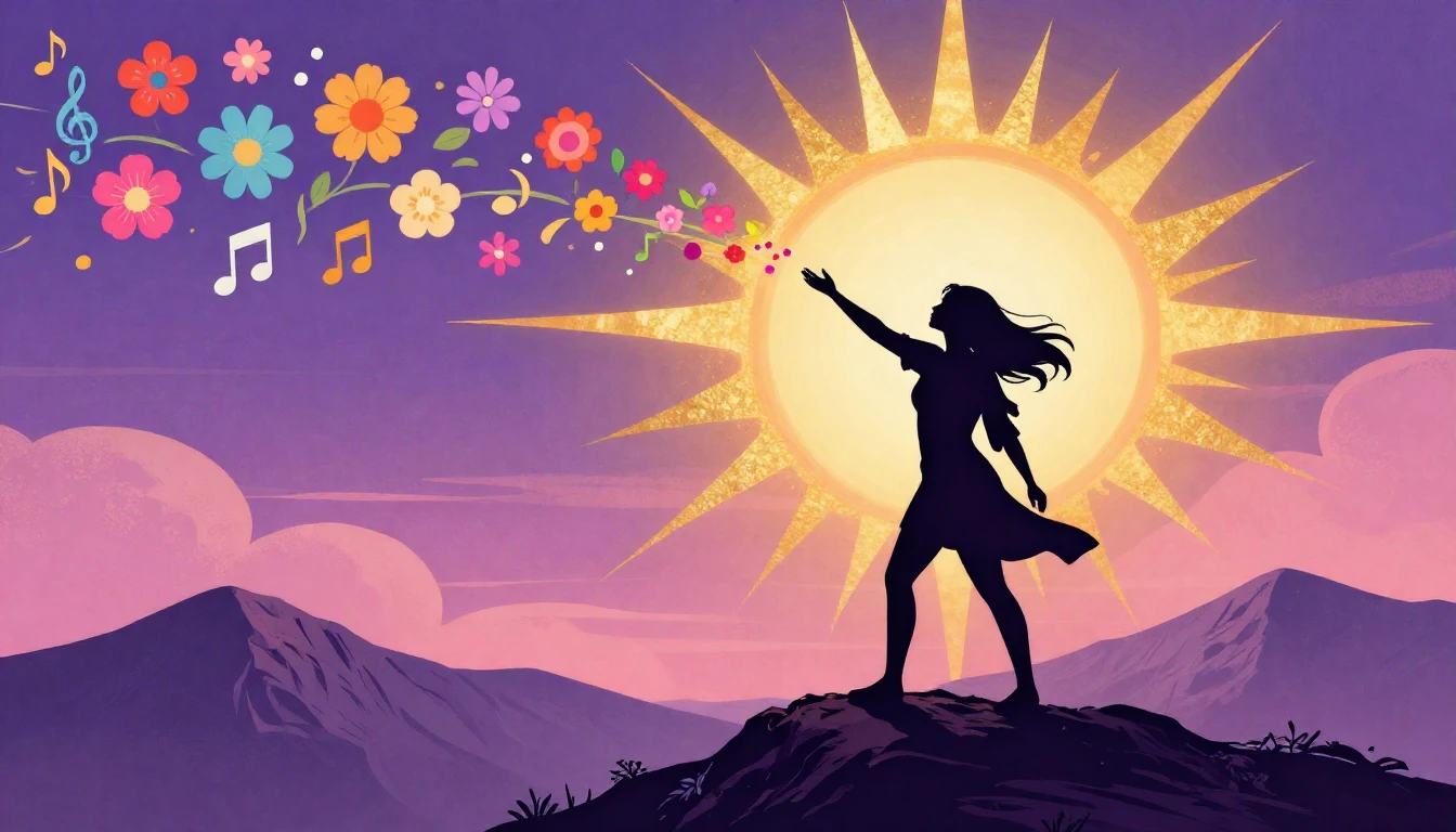 A vibrant and empowering digital art illustration designed f...