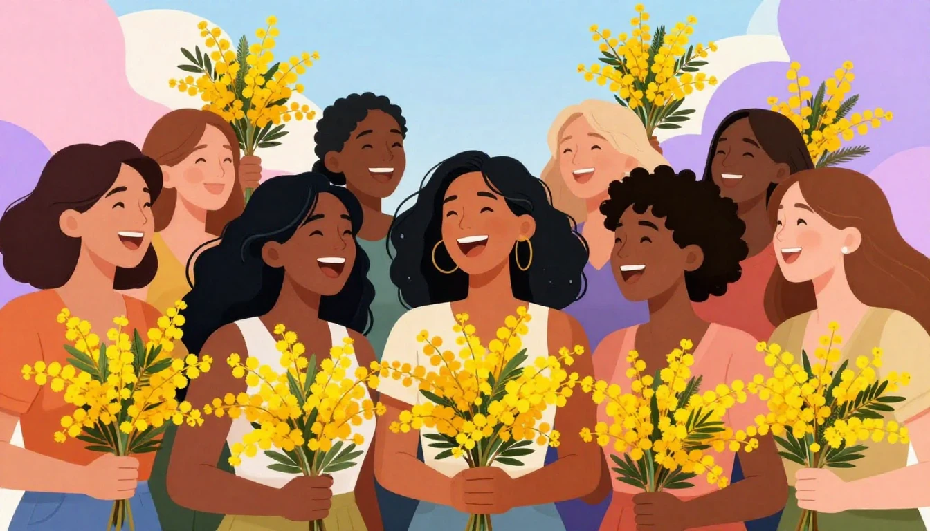 A vibrant and uplifting illustration for International Women...