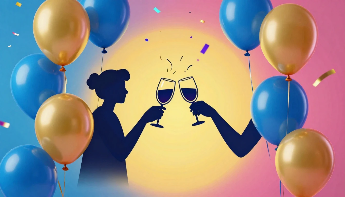 A vibrant and festive scene symbolizing a birthday celebrati...