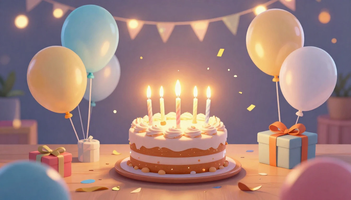 A vibrant and festive digital art illustration representing ...