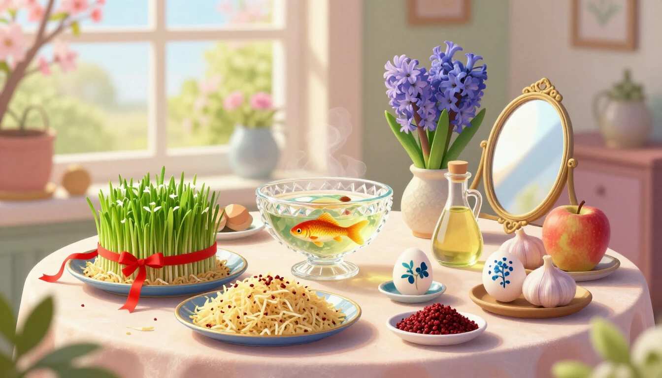 A vibrant digital art illustration of a traditional Persian ...