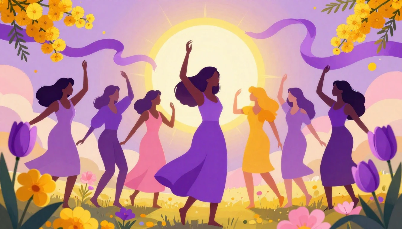 A vibrant and empowering illustration celebrating Internatio...