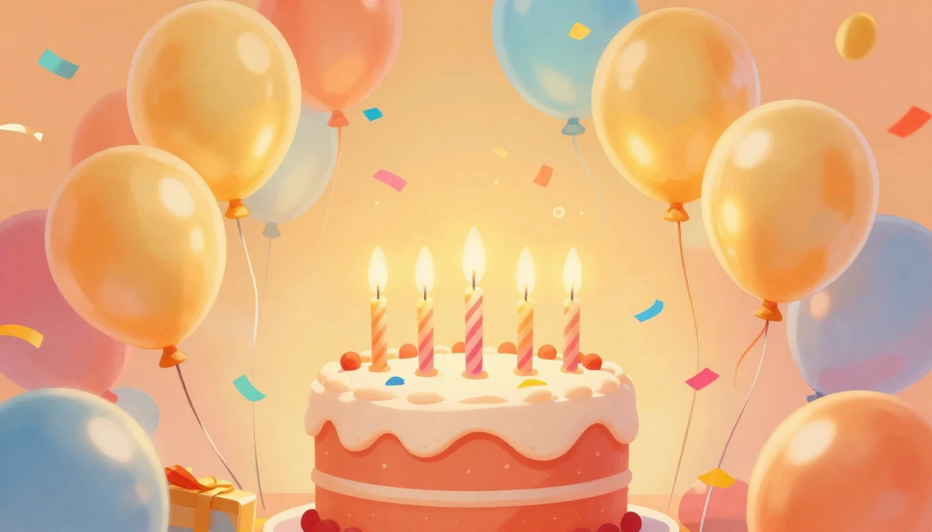 A vibrant and festive digital art illustration representing ...