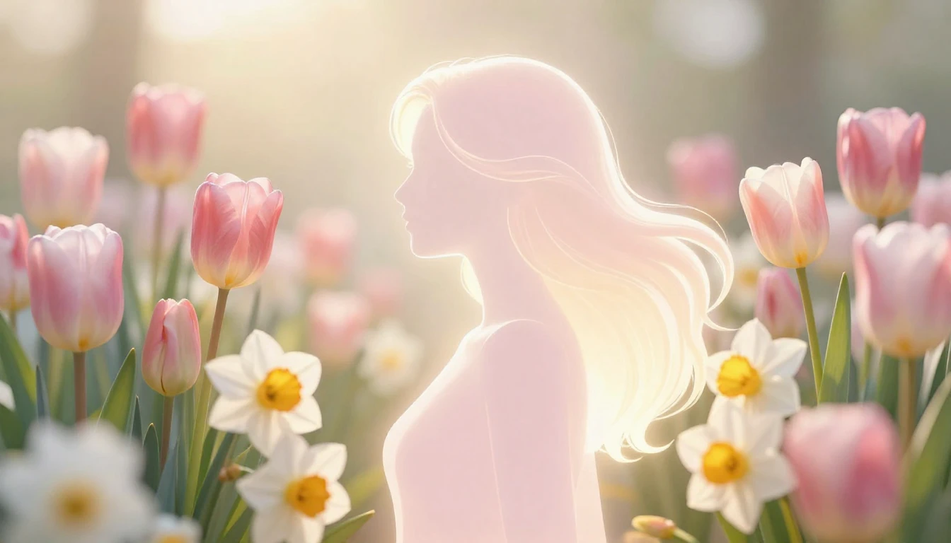 A beautiful and gentle composition featuring blooming spring...