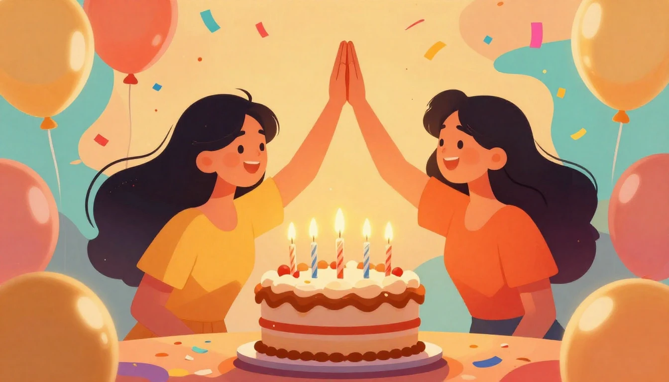 A vibrant and festive digital art illustration representing ...