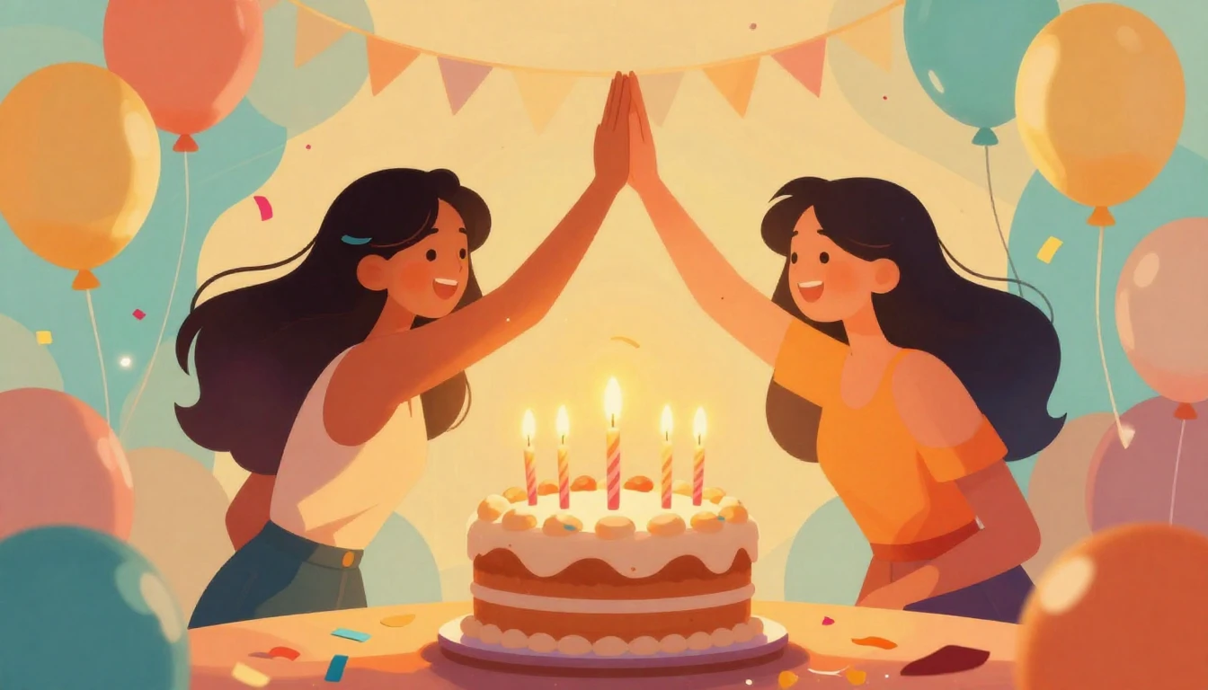 A vibrant and festive digital art illustration representing ...