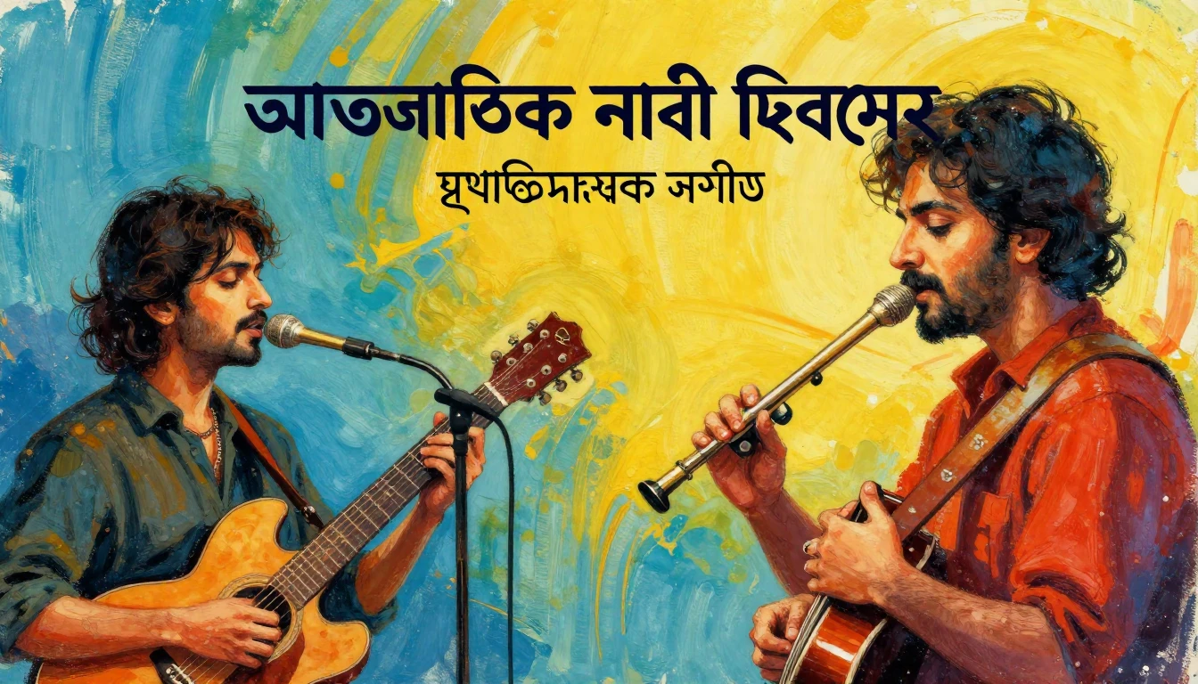 Album cover art for instrumental music about আন্তর্জাতিক নার...