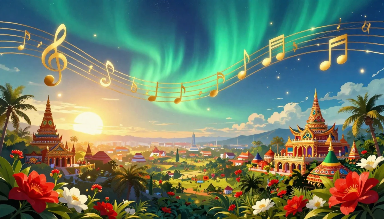 A breathtaking and vibrant digital illustration capturing th...