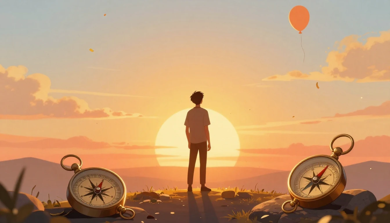 A warm and uplifting digital art illustration depicting a si...