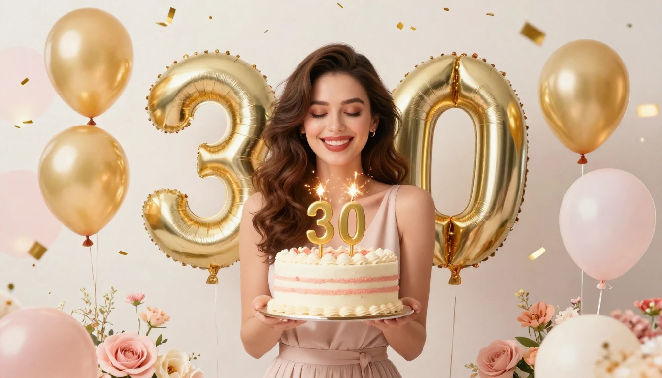 A vibrant and elegant digital art illustration celebrating a...