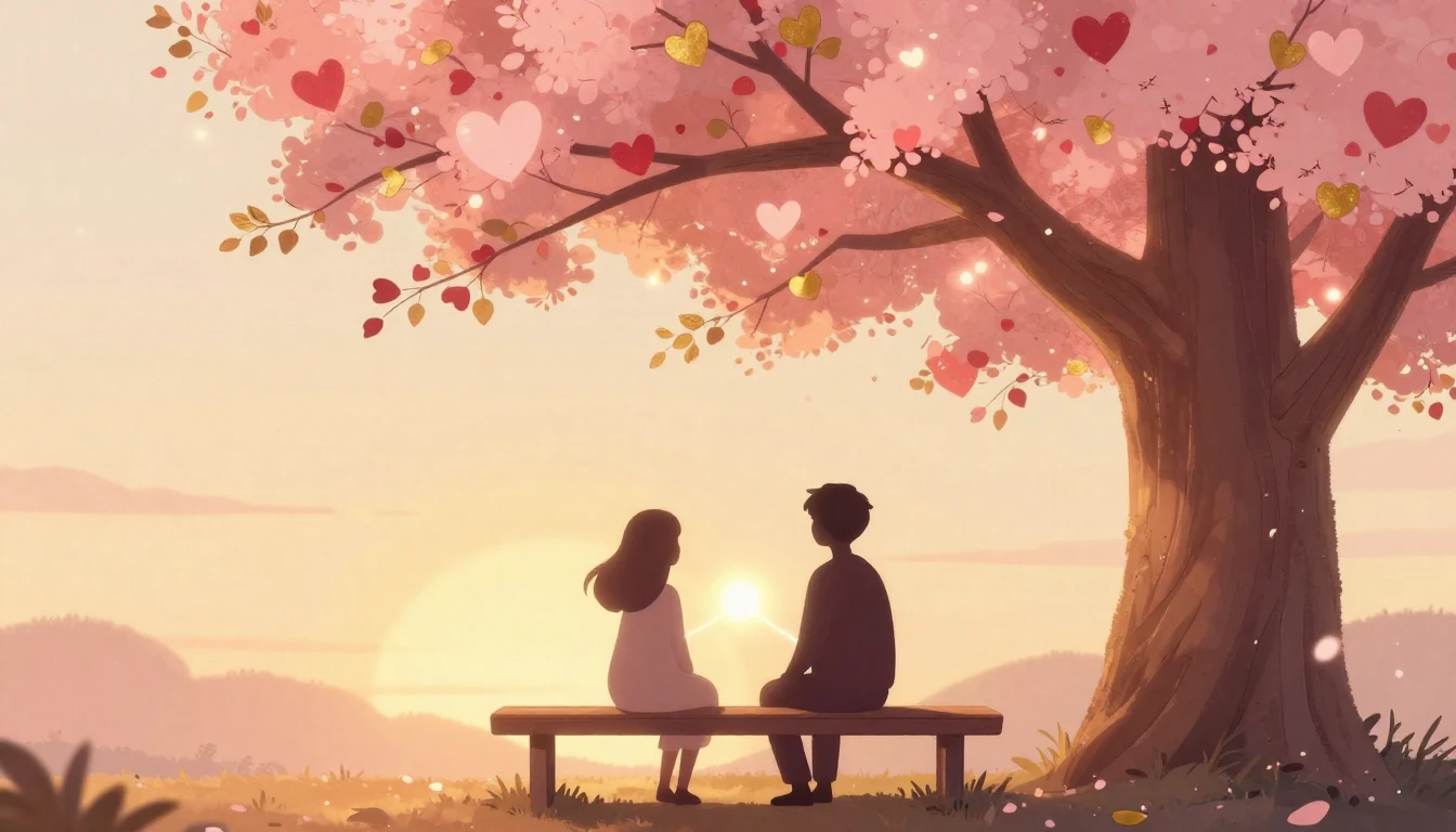 A heartwarming and soft illustration symbolizing connection....