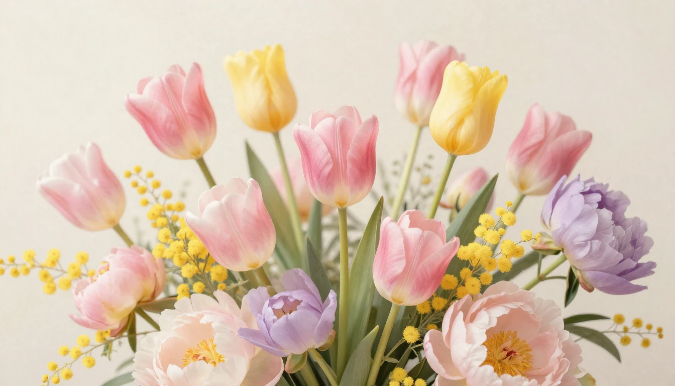 A beautiful and delicate composition of blooming spring flow...