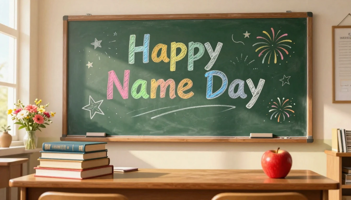 A warm and festive classroom setting designed as a tribute t...