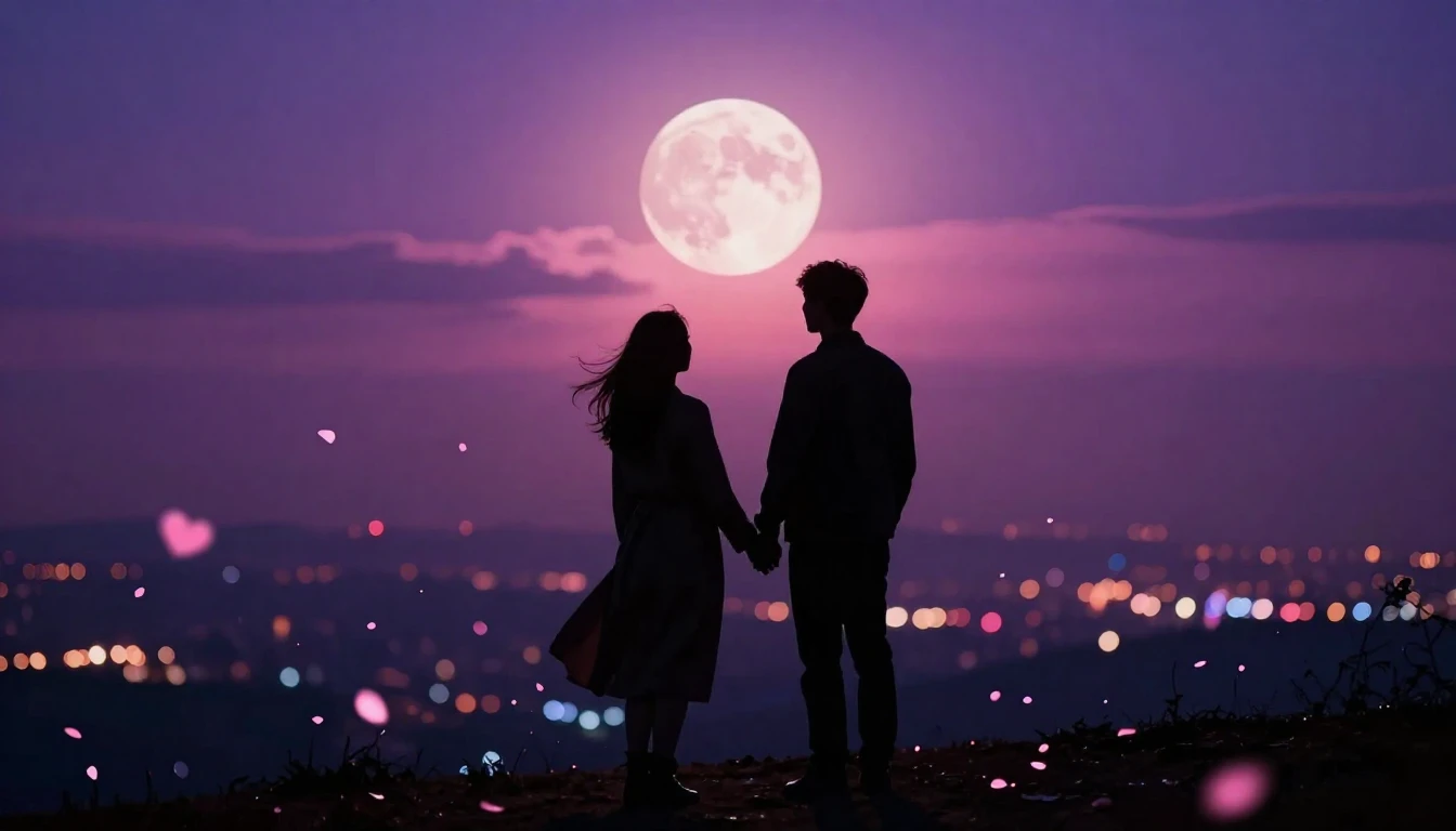 A romantic and dreamy scene representing eternal love for Va...