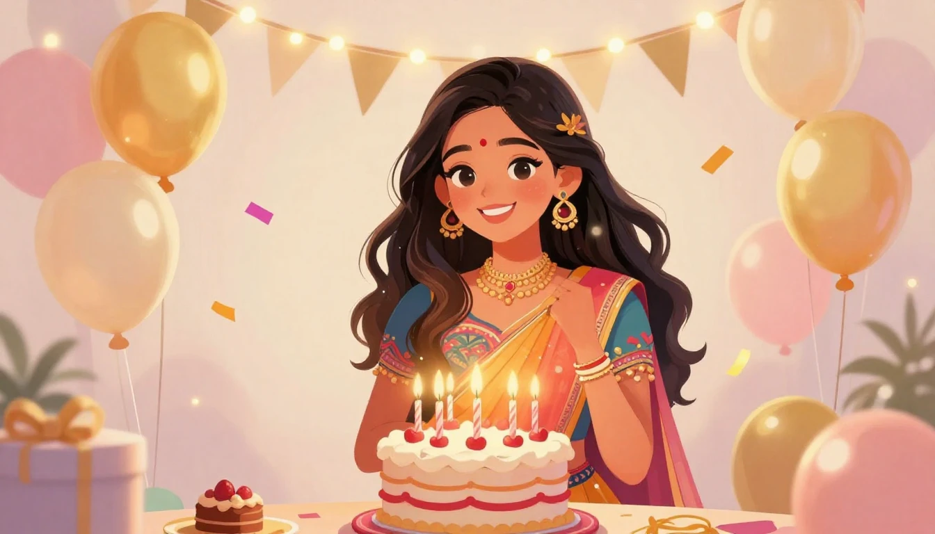 A heartwarming and vibrant digital art illustration of a bir...