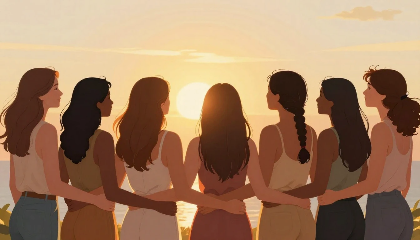 A beautiful and empowering illustration of diverse women sta...