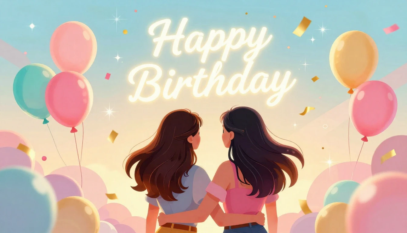 A vibrant and joyful digital art illustration celebrating a ...