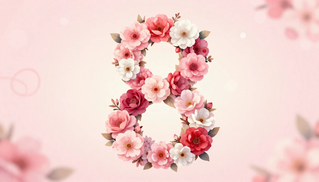 A soft and elegant illustration celebrating International Wo...