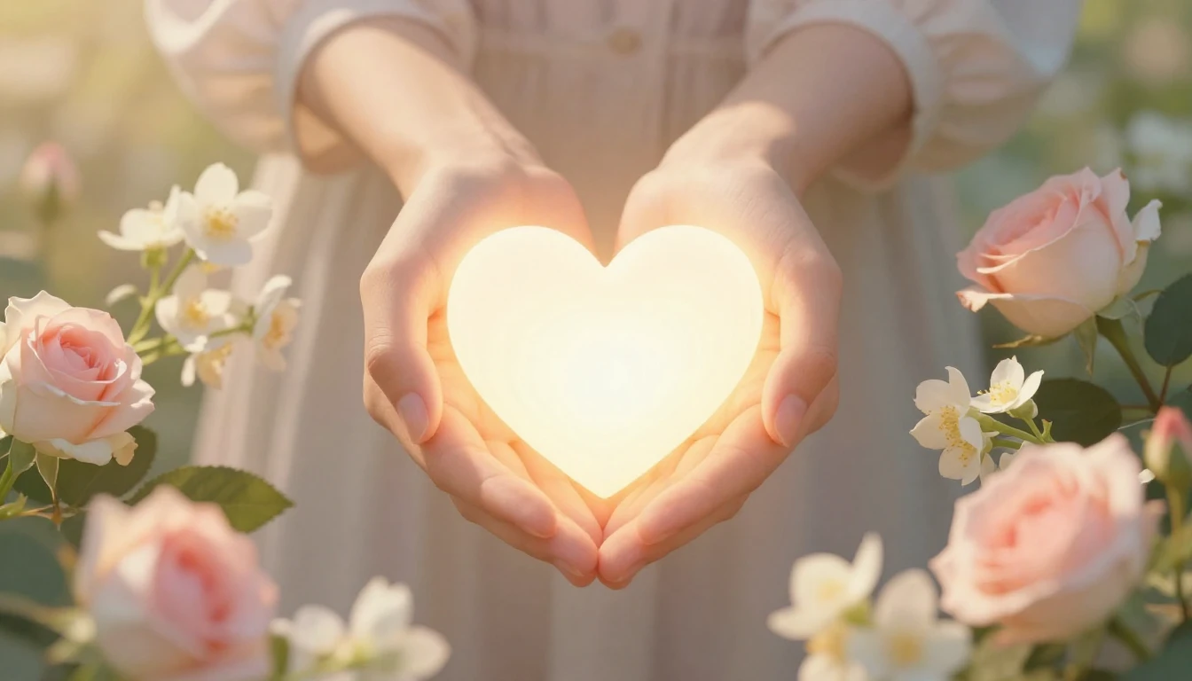 A beautiful and heartwarming scene of a loving mother's hand...