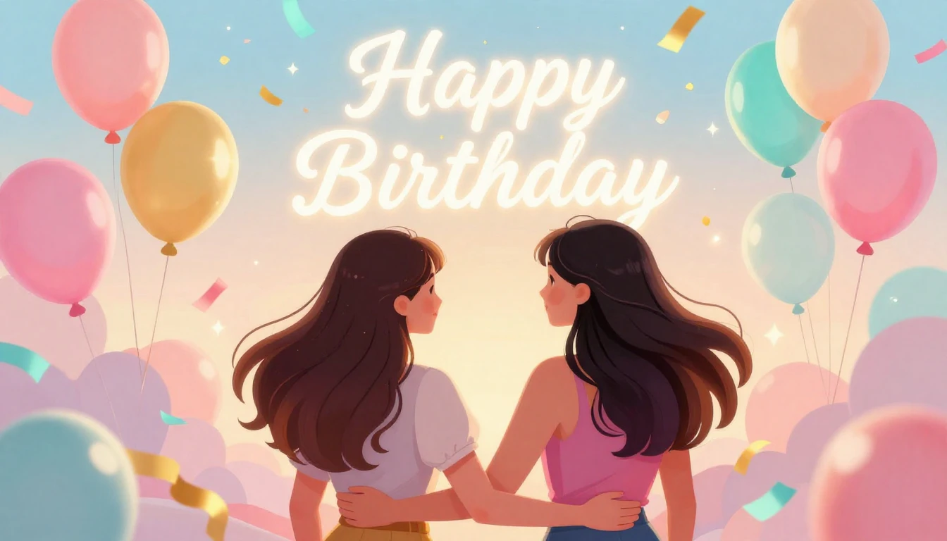 A vibrant and joyful digital art illustration celebrating a ...