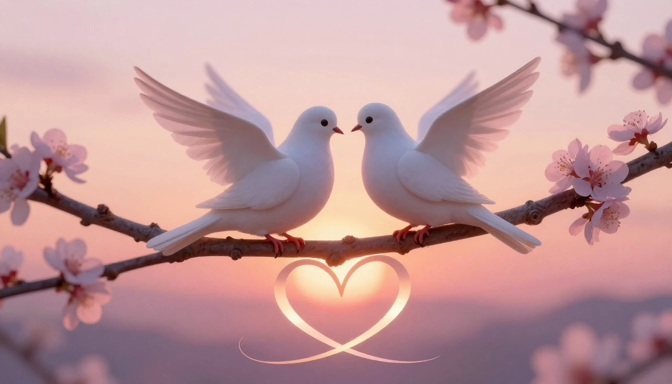 A heartwarming artistic composition symbolizing connection a...