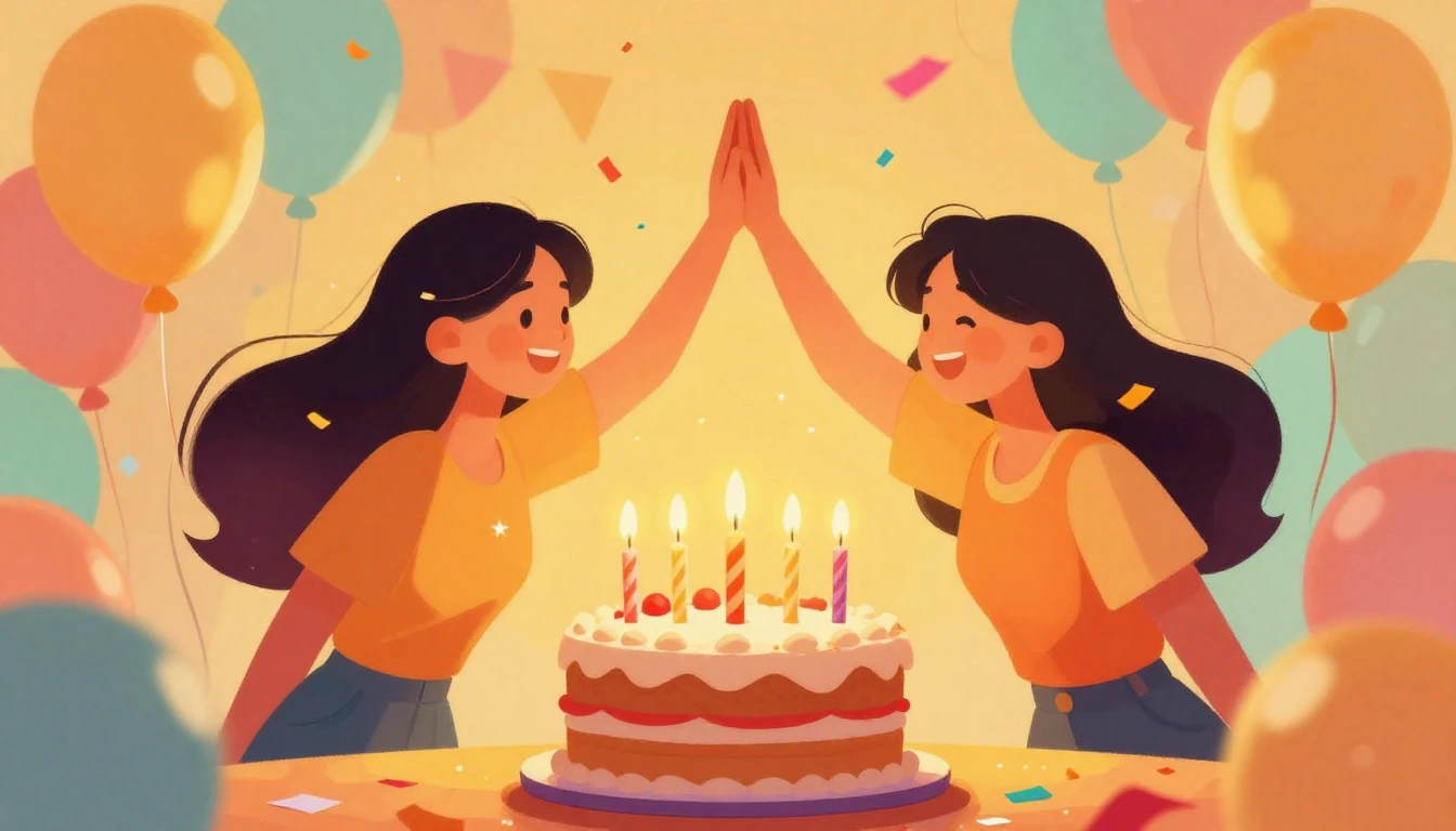 A vibrant and festive digital art illustration representing ...