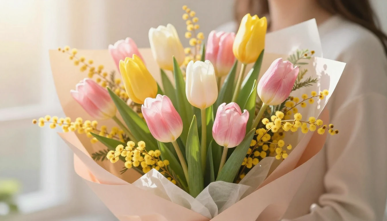 A beautiful, artistic composition celebrating Women's Day, f...