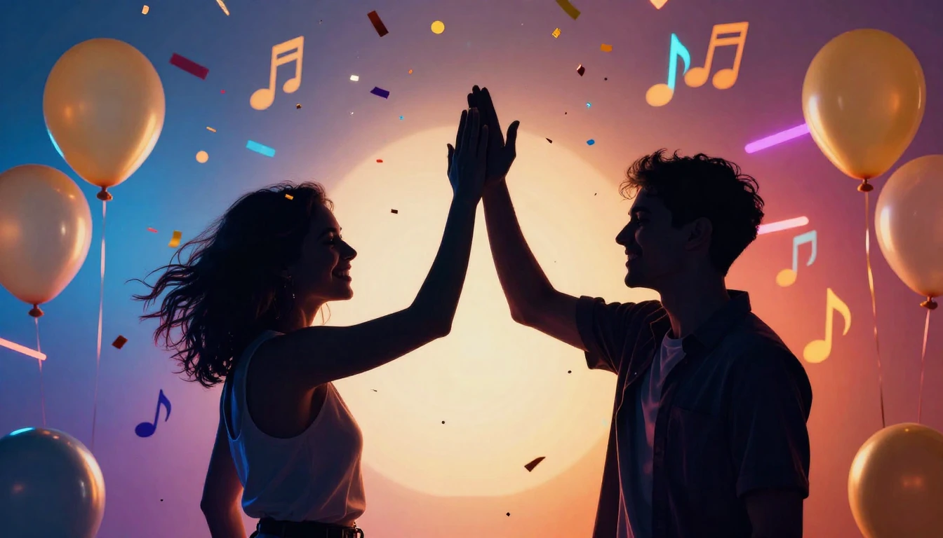 A vibrant and festive digital art composition symbolizing fr...