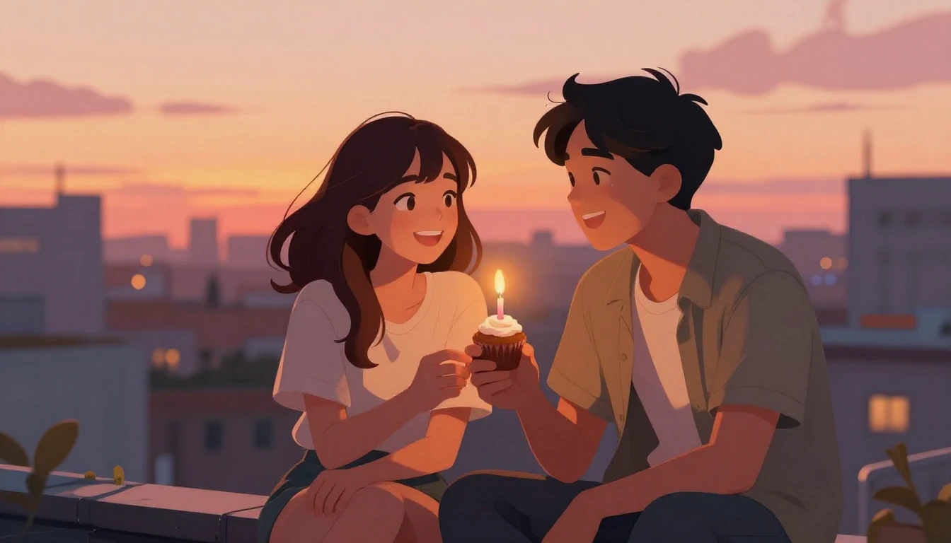 A heartwarming digital illustration of two best friends sitt...