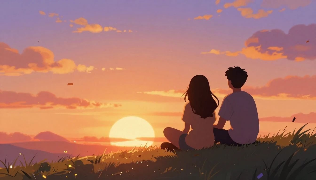 A warm and festive digital art illustration depicting the si...