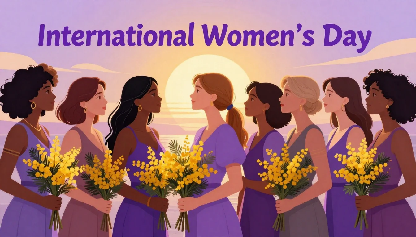 A vibrant digital artwork celebrating International Women's ...