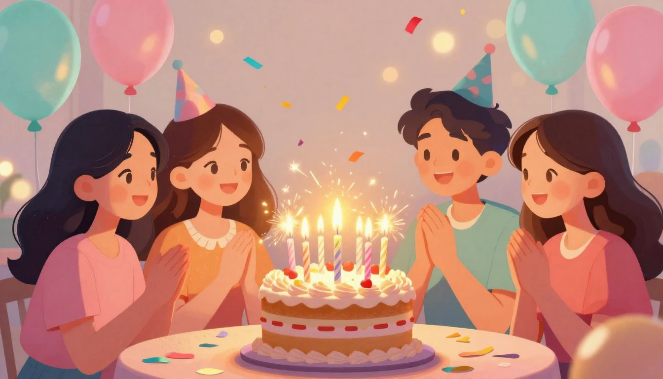 A vibrant and heartwarming illustration celebrating friendsh...