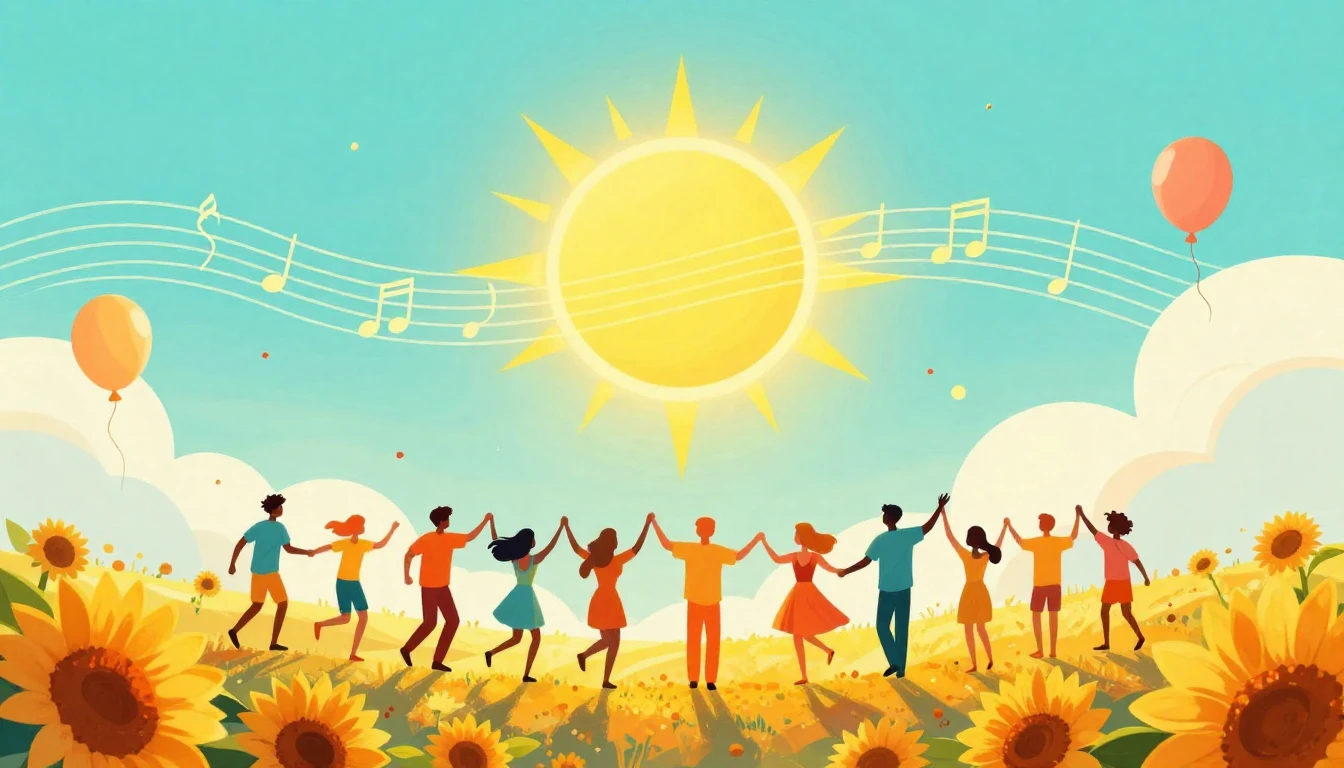 A vibrant and uplifting digital art illustration symbolizing...