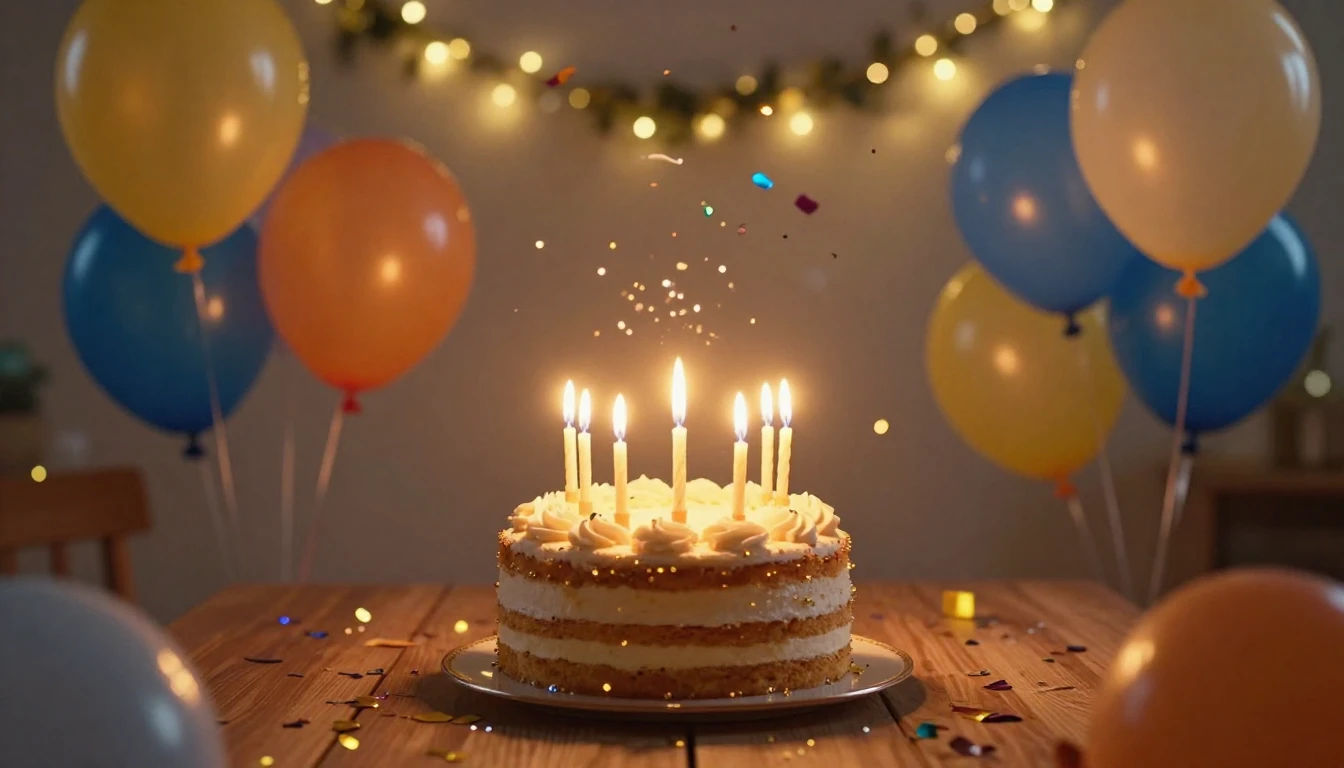 A festive and vibrant scene featuring a beautifully decorate...