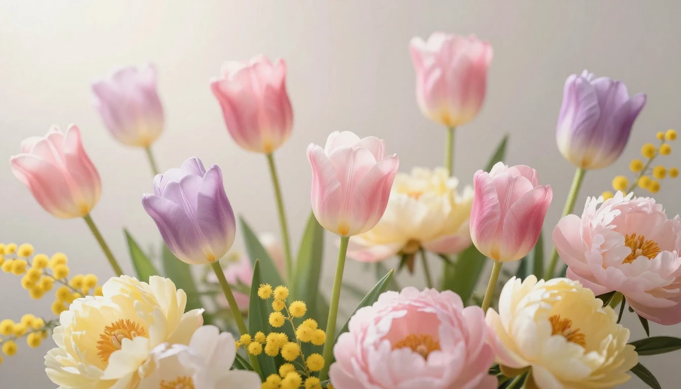 A beautiful and delicate composition of blooming spring flow...