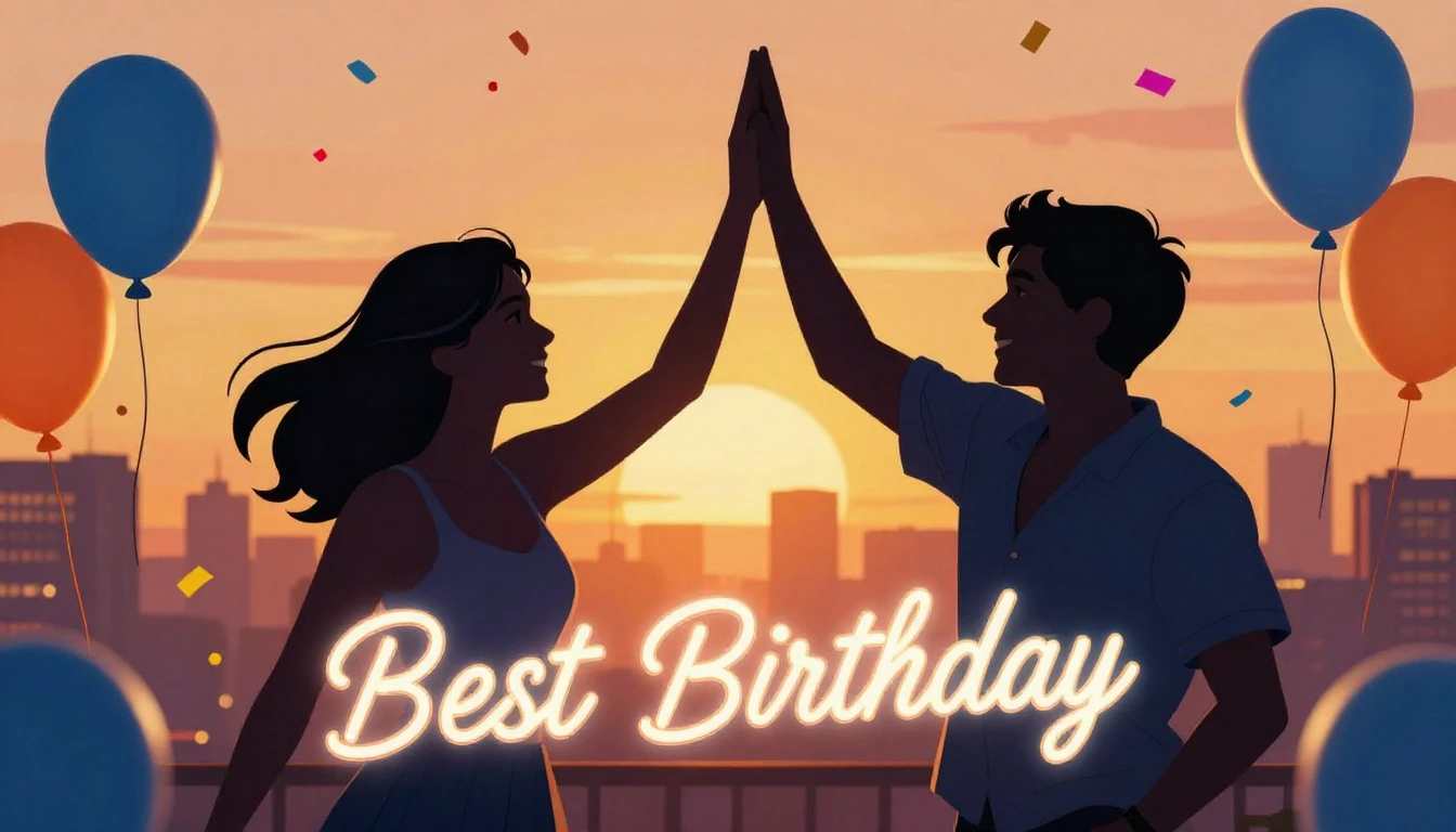 A vibrant and festive digital artwork designed for a music s...